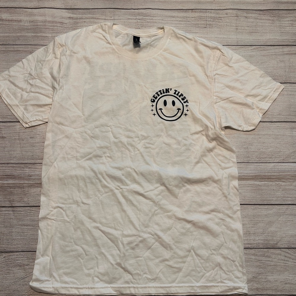Custom gettin’ tipsy Cream Graphic T-Shirt